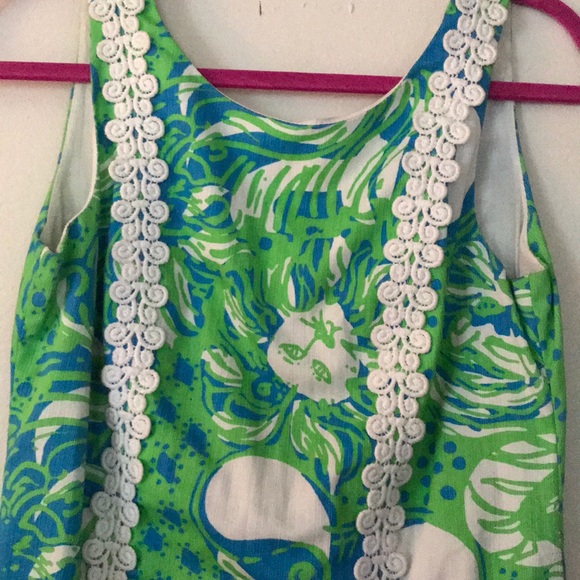 Lilly Pulitzer Casey shift dress in green + blue - Picture 3 of 4
